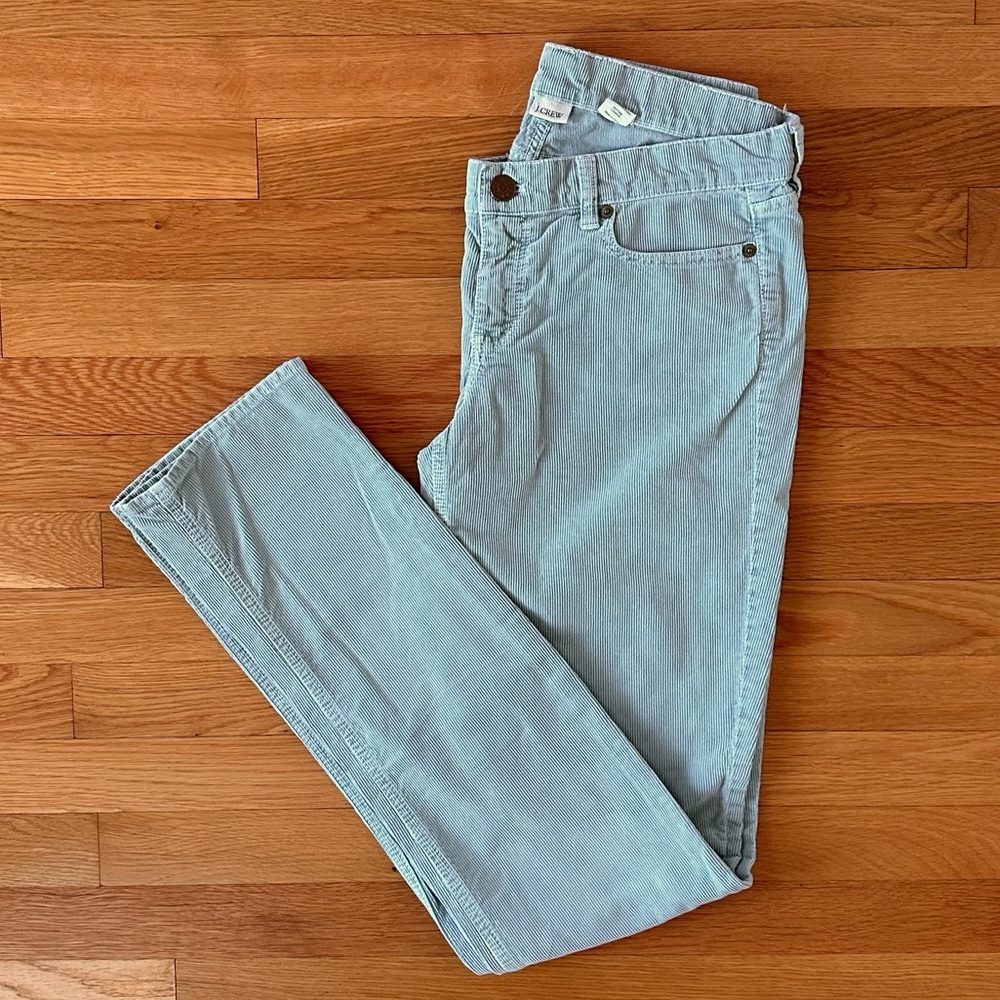 J.CREW Seafoam Green Straight-Leg Corduroy Jeans
